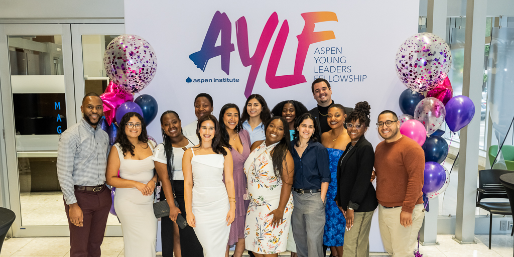 AYLF Miami Program Facilitators with the 2023-24 cohort at Graduation, 2024