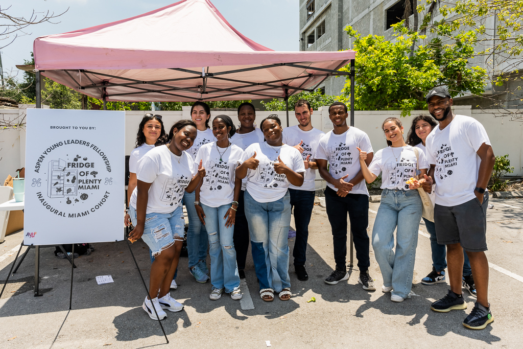 Miami 2023-24 cohort members at the Community Impact Project launch, May 2024.